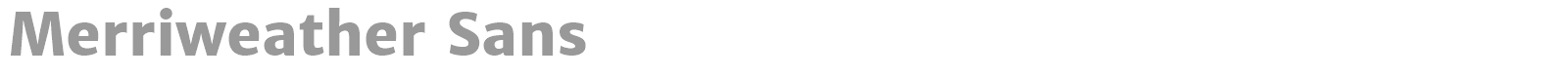 Merriweather Sans font preview